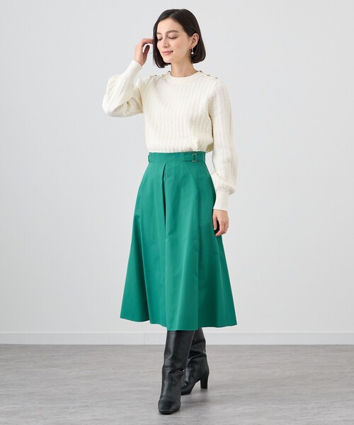 ANAYI スカート　新品 セール】ライトグログランタック スカート（スカート）｜ANAYI