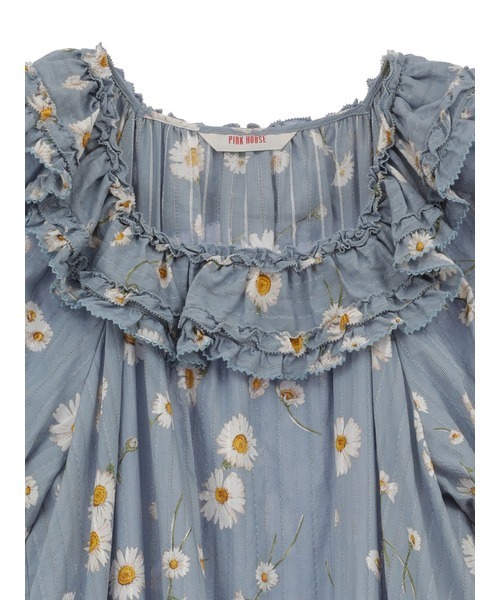 ピンクハウスヒナギクのミディ丈ワンピース PINK HOUSE（ピンクハウス）の「ひな菊ロンドプリントミディ