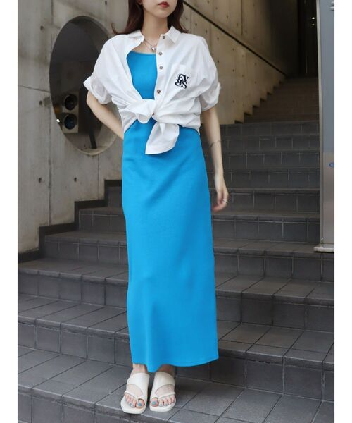 EVRIS(エヴリス)の「【WEB限定】ワンポイントハーフスリーブシャツ(シャツ/ブラウス・レディース・イエロー/ブルー/ホワイト・FREE)」の10枚目の写真