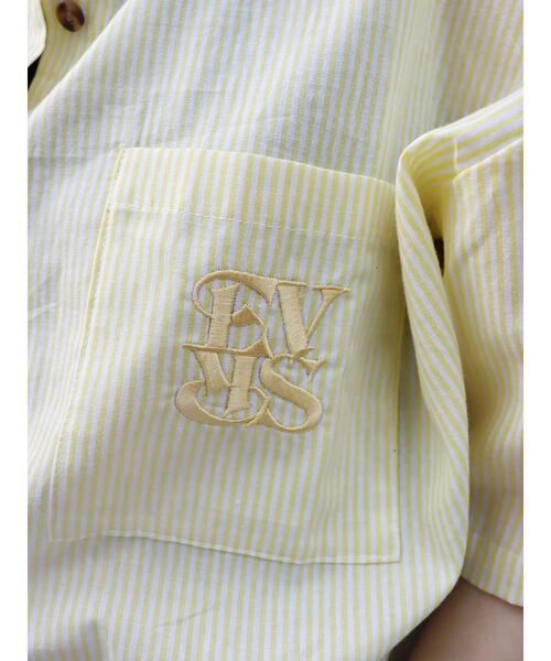 EVRIS(エヴリス)の「【WEB限定】ワンポイントハーフスリーブシャツ(シャツ/ブラウス・レディース・イエロー/ブルー/ホワイト・FREE)」の6枚目の写真