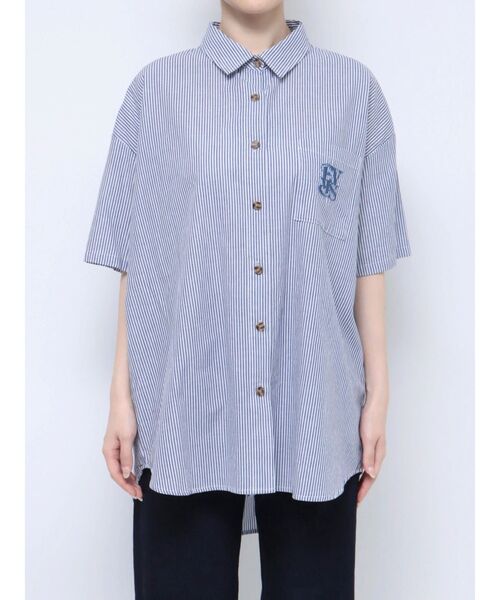 EVRIS(エヴリス)の「【WEB限定】ワンポイントハーフスリーブシャツ(シャツ/ブラウス・レディース・イエロー/ブルー/ホワイト・FREE)」の20枚目の写真