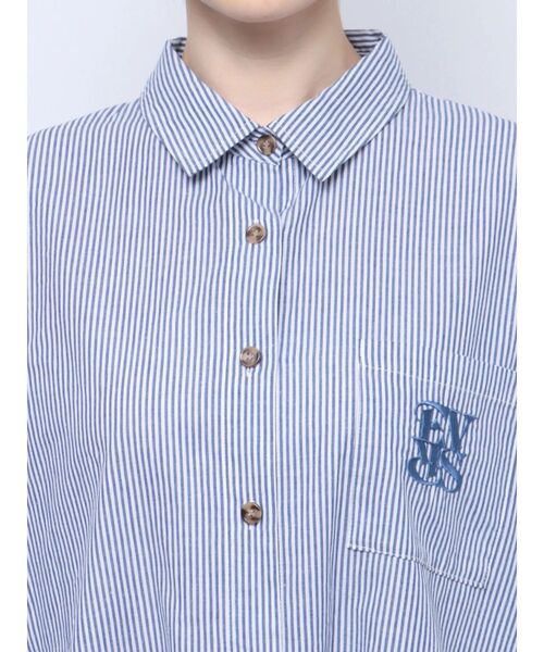 EVRIS(エヴリス)の「【WEB限定】ワンポイントハーフスリーブシャツ(シャツ/ブラウス・レディース・イエロー/ブルー/ホワイト・FREE)」の7枚目の写真