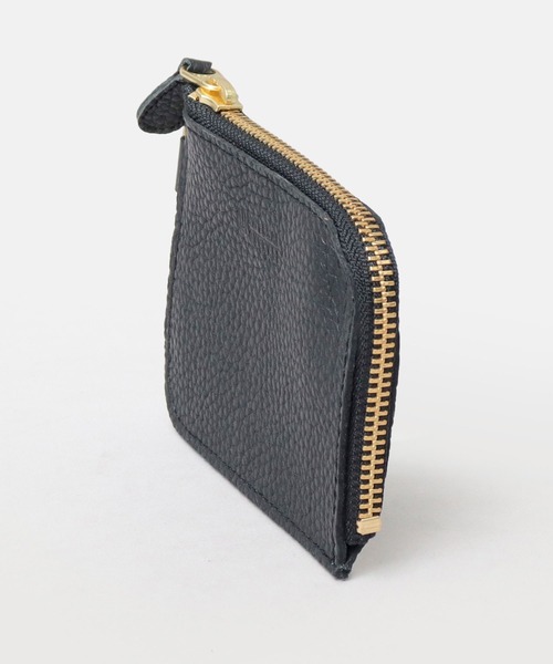 UNIVERSAL OVERALL(ユニバーサルオーバーオール)の「シボレザー(牛革) L字ファスナー ショートウォレット(財布・メンズ・ブラック・FREE)」の4枚目の写真