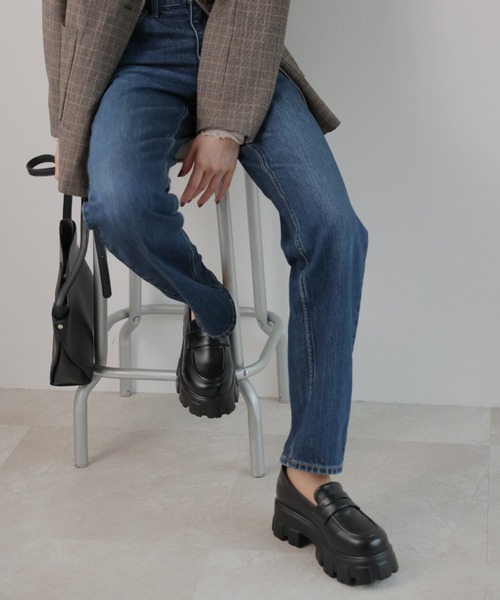 VIVIAN（ヴィヴィアン）の「厚底トラックソールコインローファー（ローファー・レディース・ブラック/ブラウン・S/M/L）」の8枚目の写真