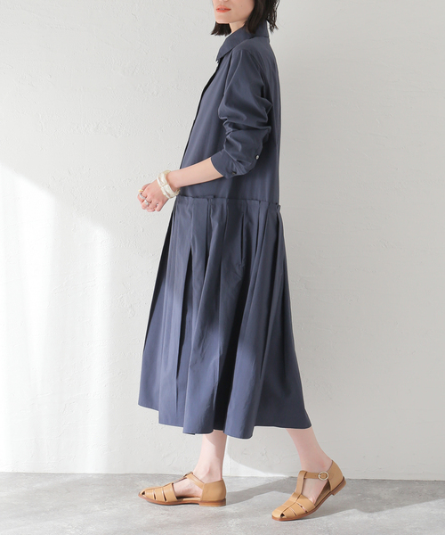 IENA（イエナ）の「maison プリーツシャツワンピース（ワンピース