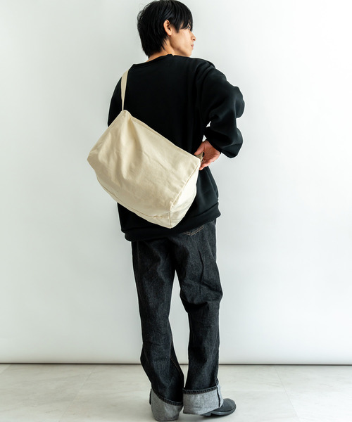Rename（リネーム）の「Rename ビッグ キャンバス トート ショルダーバッグ（ショルダーバッグ・レディース・ナチュラル/ブラック・FREE）」の5枚目の写真