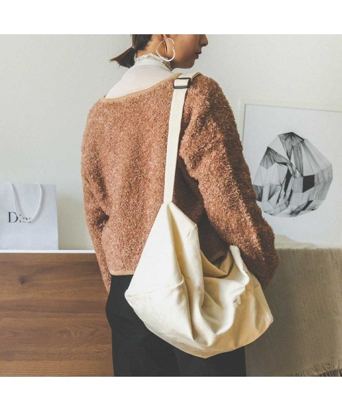 Rename（リネーム）の「Rename ビッグ キャンバス トート ショルダーバッグ（ショルダーバッグ・レディース・ナチュラル/ブラック・FREE）」の16枚目の写真