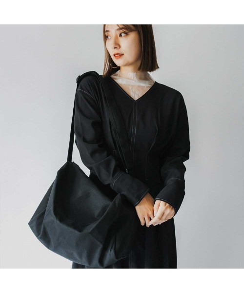 Rename（リネーム）の「Rename ビッグ キャンバス トート ショルダーバッグ（ショルダーバッグ・レディース・ナチュラル/ブラック・FREE）」の19枚目の写真