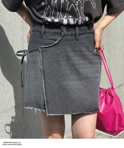 CIAOPANIC(チャオパニック)の「ラップデニムミニスカート(デニムスカート・レディース・ブルー/ブラック・FREE)」の18枚目の写真