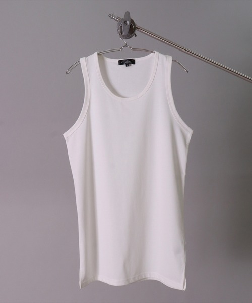 BAYBLO(ベイブロ)の「(BG)【ユニセックス】シルキータッチ サイドスリット タンクトップ(タンクトップ・メンズ・ブラック/ホワイト/チャコールグレー・X-LARGE/LARGE/MEDIUM)」の13枚目の写真
