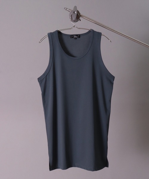 BAYBLO(ベイブロ)の「(BG)【ユニセックス】シルキータッチ サイドスリット タンクトップ(タンクトップ・メンズ・ブラック/ホワイト/チャコールグレー・X-LARGE/LARGE/MEDIUM)」の11枚目の写真
