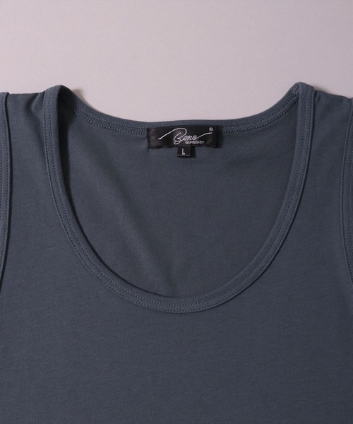 BAYBLO(ベイブロ)の「(BG)【ユニセックス】シルキータッチ サイドスリット タンクトップ(タンクトップ・メンズ・ブラック/ホワイト/チャコールグレー・X-LARGE/LARGE/MEDIUM)」の10枚目の写真