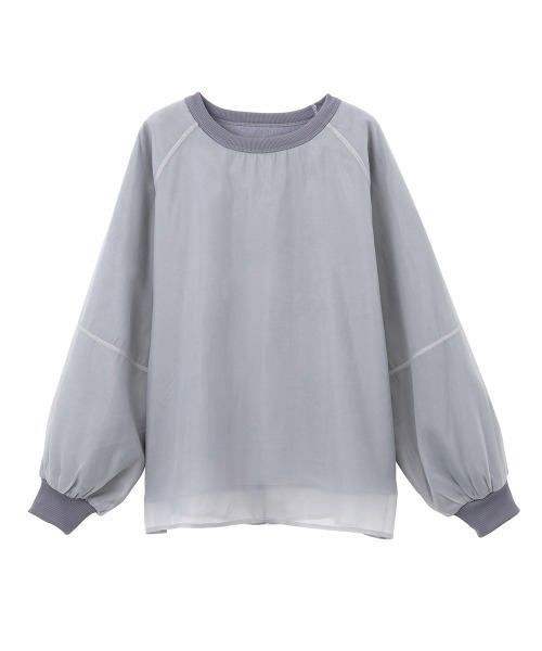 RANAN(ラナン)の「裏起毛チュールレイヤードスウェット(スウェット・レディース・ブルー/アイボリー/ブラック/グレー・L/M/LL)」の17枚目の写真