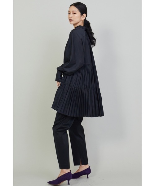 1er Arrondissement（プルミエアロンディスモン）の「手絞りプリーツティアードチュニック（シャツ/ブラウス・レディース・オフホワイト/ブラック・36/38）」の7枚目の写真