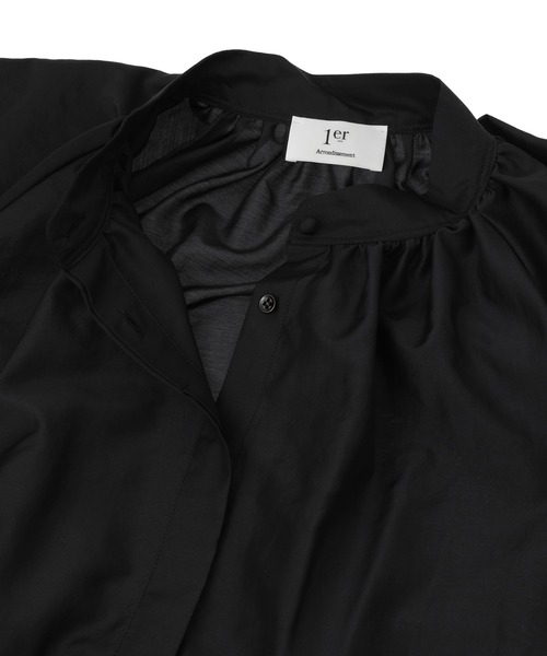 1er Arrondissement（プルミエアロンディスモン）の「手絞りプリーツティアードチュニック（シャツ/ブラウス・レディース・オフホワイト/ブラック・36/38）」の13枚目の写真