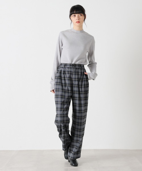 Honeys（ハニーズ）の「チェックストレートパンツ（その他パンツ・レディース・ブラック×ブルー/ネイビー系/ブラック系その他・M/S/SS/L/LL）」の7枚目の写真