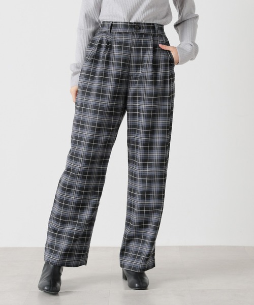 Honeys（ハニーズ）の「チェックストレートパンツ（その他パンツ・レディース・ブラック×ブルー/ネイビー系/ブラック系その他・M/S/SS/L/LL）」の8枚目の写真