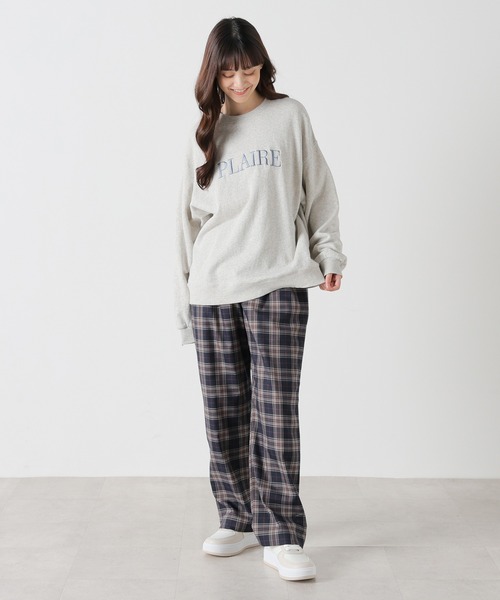 Honeys（ハニーズ）の「チェックストレートパンツ（その他パンツ・レディース・ブラック×ブルー/ネイビー系/ブラック系その他・M/S/SS/L/LL）」の9枚目の写真