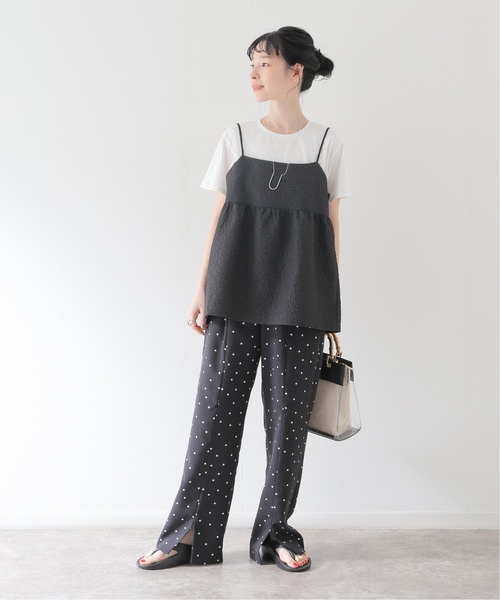 B.C STOCK（ベーセーストック）の「《追加》キャミ付きTシャツ（Tシャツ/カットソー・レディース・ホワイト/ブラック・FREE）」の10枚目の写真