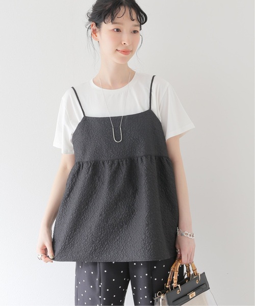 B.C STOCK（ベーセーストック）の「《追加》キャミ付きTシャツ（Tシャツ/カットソー・レディース・ホワイト/ブラック・FREE）」の13枚目の写真