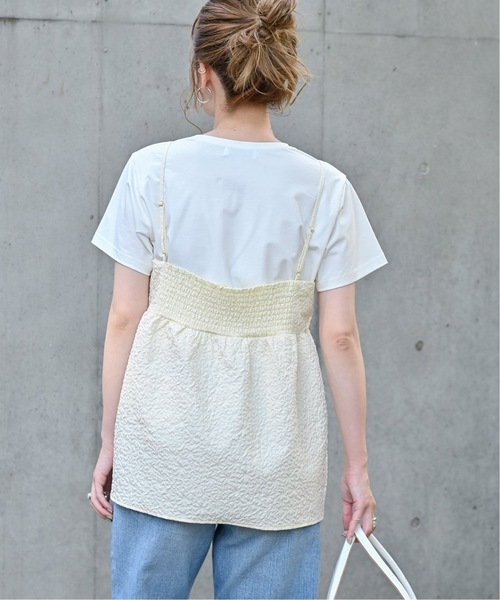 B.C STOCK（ベーセーストック）の「《追加》キャミ付きTシャツ（Tシャツ/カットソー・レディース・ホワイト/ブラック・FREE）」の21枚目の写真