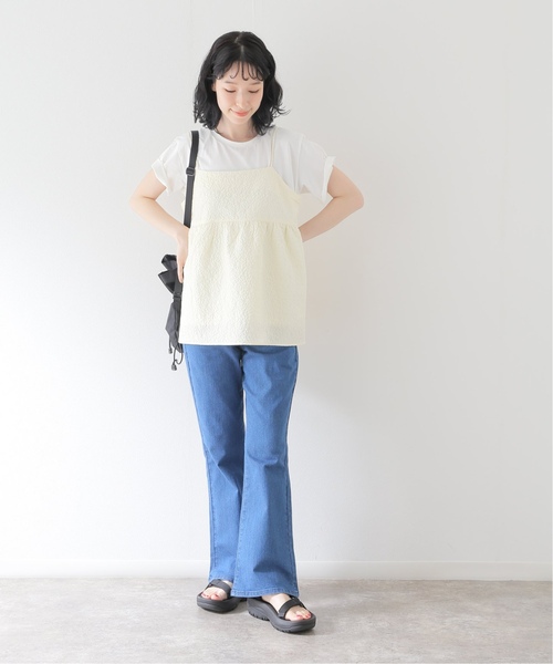 B.C STOCK（ベーセーストック）の「《追加》キャミ付きTシャツ（Tシャツ/カットソー・レディース・ホワイト/ブラック・FREE）」の22枚目の写真