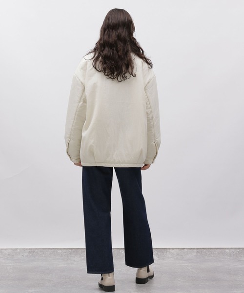 LAKOLE（ラコレ）の「コードカラーパファシャツジャケット /  966836（ブルゾン・レディース・アイボリー/カーキ/ブラック・SMALL/MEDIUM）」の13枚目の写真