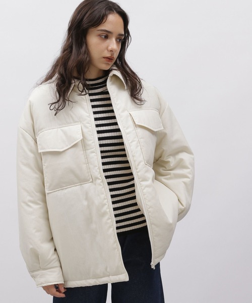 LAKOLE（ラコレ）の「コードカラーパファシャツジャケット /  966836（ブルゾン・レディース・アイボリー/カーキ/ブラック・SMALL/MEDIUM）」の14枚目の写真