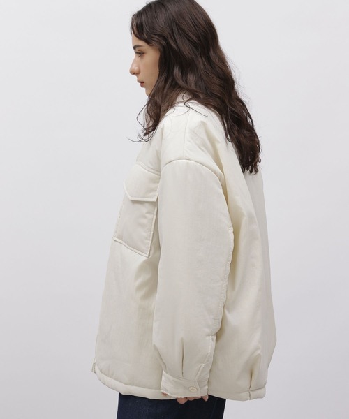 LAKOLE（ラコレ）の「コードカラーパファシャツジャケット /  966836（ブルゾン・レディース・アイボリー/カーキ/ブラック・SMALL/MEDIUM）」の15枚目の写真