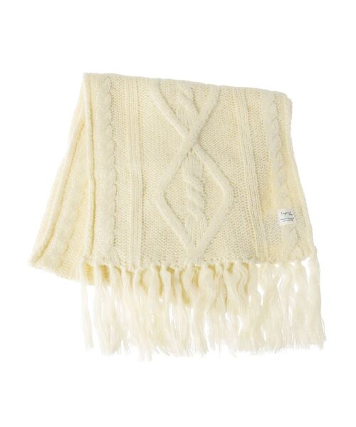 Ungrid（アングリッド）の「ケーブル編みニットマフラー（マフラー・レディース・ベージュ/アイボリー・FREE）」の7枚目の写真