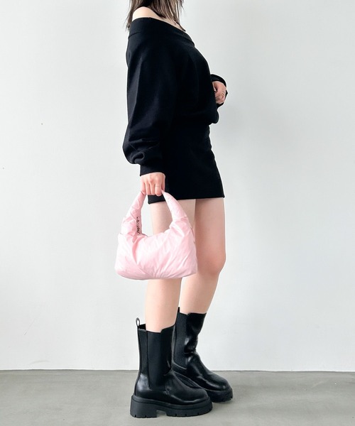 Heather（ヘザー）の「オフショル裏毛ミニワンピース 982868