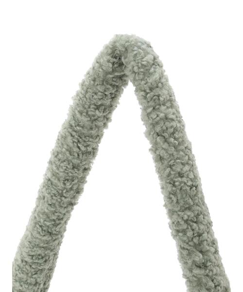 earth music&ecology(アースミュージックアンドエコロジー)の「ボアショルダーヒュージBAG(ショルダーバッグ・レディース・ベージュ/ライトグリーン/チャコールグレー・FREE)」の7枚目の写真