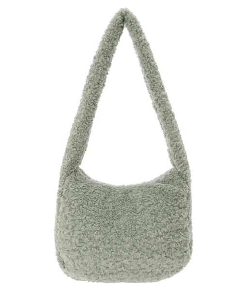 earth music&ecology(アースミュージックアンドエコロジー)の「ボアショルダーヒュージBAG(ショルダーバッグ・レディース・ベージュ/ライトグリーン/チャコールグレー・FREE)」の11枚目の写真