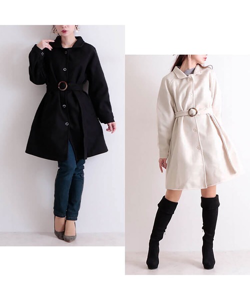 ベルト付きAラインコート（ダウンジャケット/コート