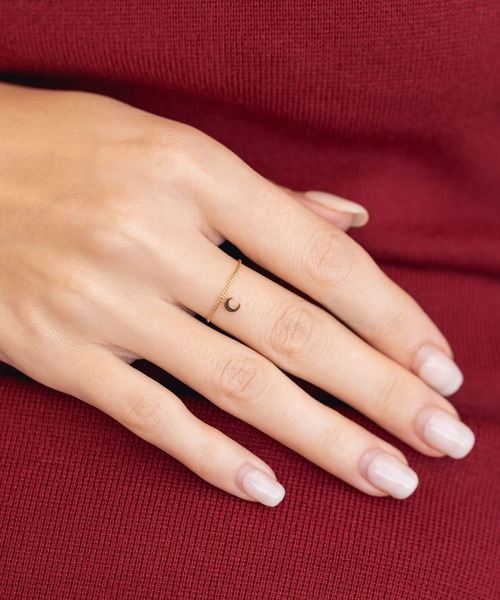 PAS TIERRA（パティエラ）の「【Ray】K18ムーンチェーンリング（リング