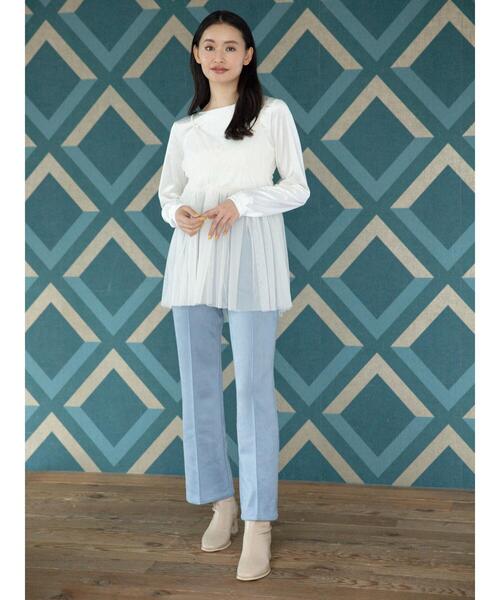 ELENCARE DUE（エレンカーレデュエ）の「・ELENCARE　DUE　チュールキャミチュニック（チュニック・レディース・ブラック/アイボリー/チャコールグレー・FREE）」の20枚目の写真