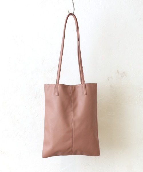 polka polka / ポルカポルカ 合皮フラットトート A4収納可 トートー