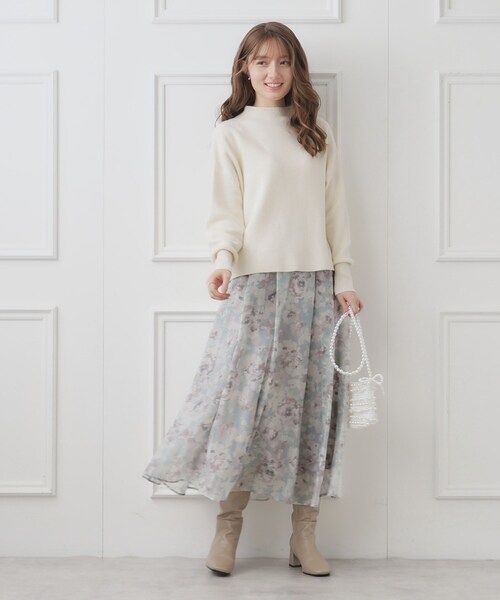 couture brooch（クチュールブローチ）の「◆【バックパールで華やぐ】上品もちふわニット（ニット/セーター・レディース・オフホワイト/グレー/ピンク系/レッド系1・38/42/36）」の19枚目の写真