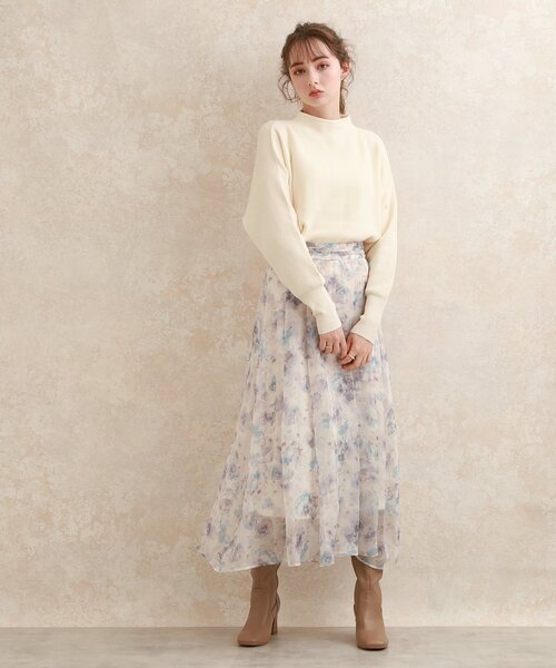 couture brooch（クチュールブローチ）の「◆【バックパールで華やぐ】上品もちふわニット（ニット/セーター・レディース・オフホワイト/グレー/ピンク系/レッド系1・38/42/36）」の13枚目の写真