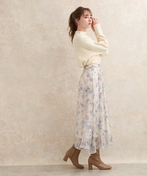 couture brooch（クチュールブローチ）の「◆【バックパールで華やぐ】上品もちふわニット（ニット/セーター・レディース・オフホワイト/グレー/ピンク系/レッド系1・38/42/36）」の10枚目の写真