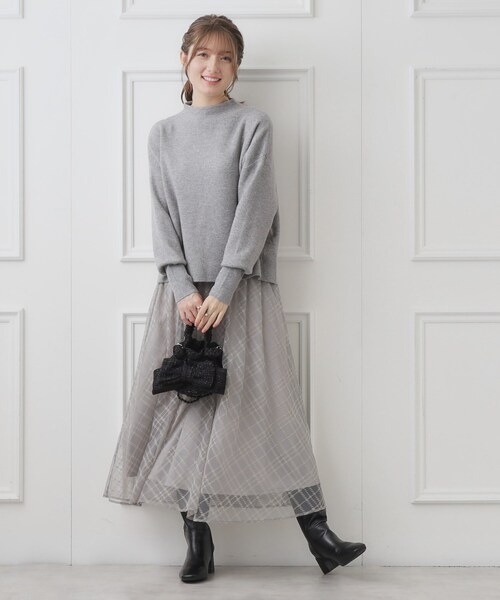 couture brooch（クチュールブローチ）の「◆【バックパールで華やぐ】上品もちふわニット（ニット/セーター・レディース・オフホワイト/グレー/ピンク系/レッド系1・38/42/36）」の18枚目の写真