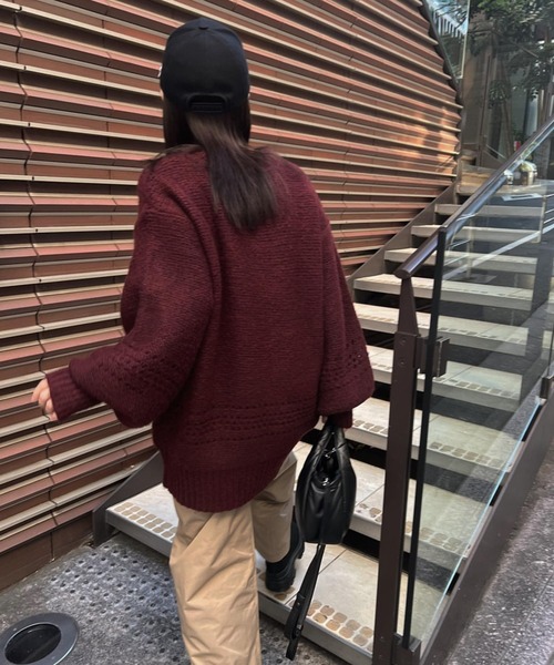 WILLFULLY（ウィルフリー）の「purl knitting openwork volume color