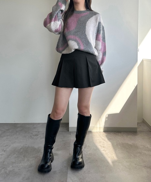 apres jour mignon(アプレジュールミニョン)の「シャギーマーブル柄ニット【ZOZOTOWN限定アイテム】(ニット/セーター・レディース・アイボリー/チャコールグレー/ブラック・フリー/X-LARGE)」の21枚目の写真