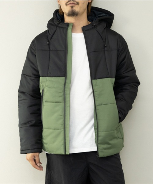 STYLEBLOCK（スタイルブロック）の「デュスポ中綿切替ブルゾン（ダウンジャケット/コート・メンズ・カーキ/レッド/ホワイト/イエロー・M/L）」の2枚目の写真