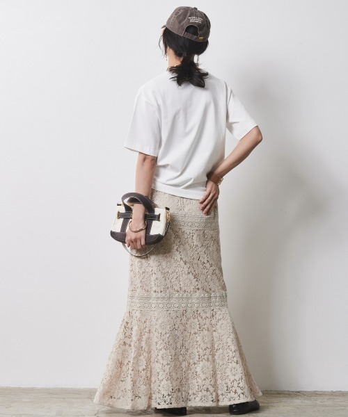 CHIC STYLE(シックスタイル)の「<大きいサイズ>綿100%グラフィックプリントTシャツ シックスタイル(Tシャツ/カットソー・レディース・オフホワイト/ネイビー・LL/3L/4L/5L/L)」の6枚目の写真