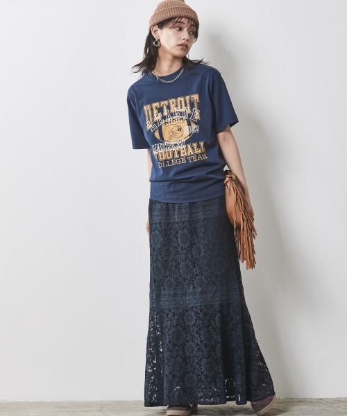 CHIC STYLE(シックスタイル)の「<大きいサイズ>綿100%グラフィックプリントTシャツ シックスタイル(Tシャツ/カットソー・レディース・オフホワイト/ネイビー・LL/3L/4L/5L/L)」の9枚目の写真