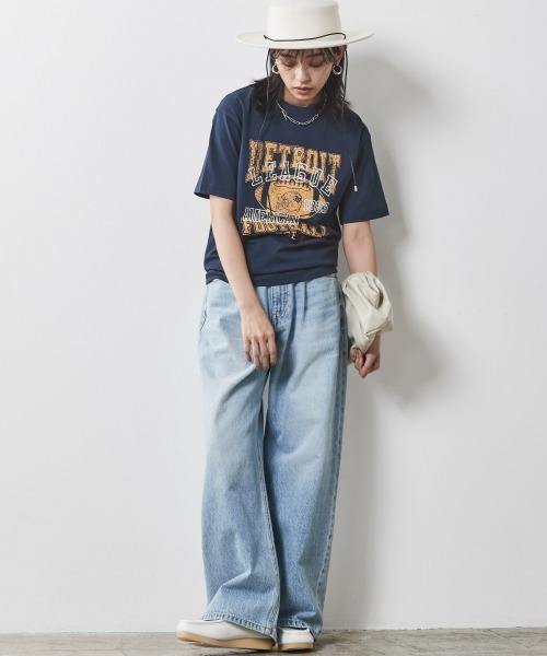 CHIC STYLE(シックスタイル)の「<大きいサイズ>綿100%グラフィックプリントTシャツ シックスタイル(Tシャツ/カットソー・レディース・オフホワイト/ネイビー・LL/3L/4L/5L/L)」の16枚目の写真