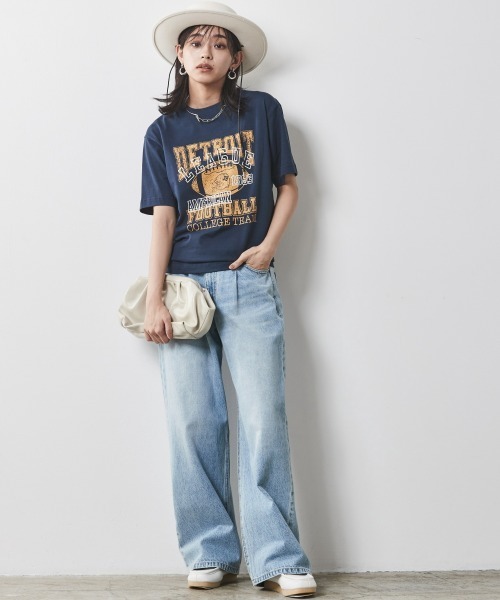 CHIC STYLE(シックスタイル)の「<大きいサイズ>綿100%グラフィックプリントTシャツ シックスタイル(Tシャツ/カットソー・レディース・オフホワイト/ネイビー・LL/3L/4L/5L/L)」の18枚目の写真