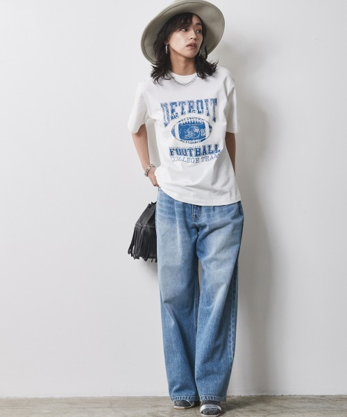 CHIC STYLE(シックスタイル)の「<大きいサイズ>綿100%グラフィックプリントTシャツ シックスタイル(Tシャツ/カットソー・レディース・オフホワイト/ネイビー・LL/3L/4L/5L/L)」の15枚目の写真