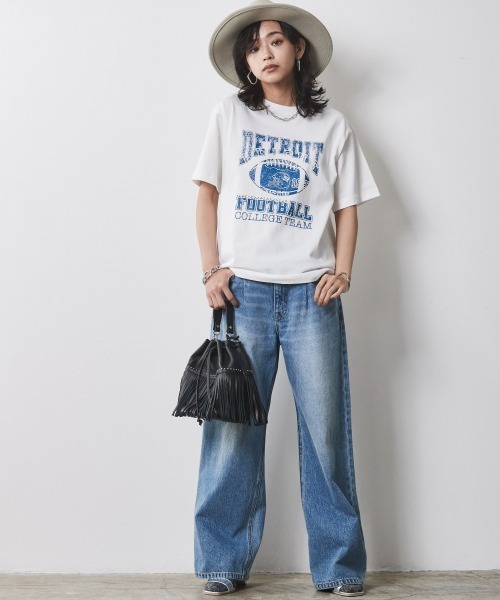 CHIC STYLE(シックスタイル)の「<大きいサイズ>綿100%グラフィックプリントTシャツ シックスタイル(Tシャツ/カットソー・レディース・オフホワイト/ネイビー・LL/3L/4L/5L/L)」の20枚目の写真